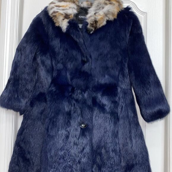 Adrienne Landau Real Rabbit Fur Coat for Kids Size 4/5 - Picture 2 of 7